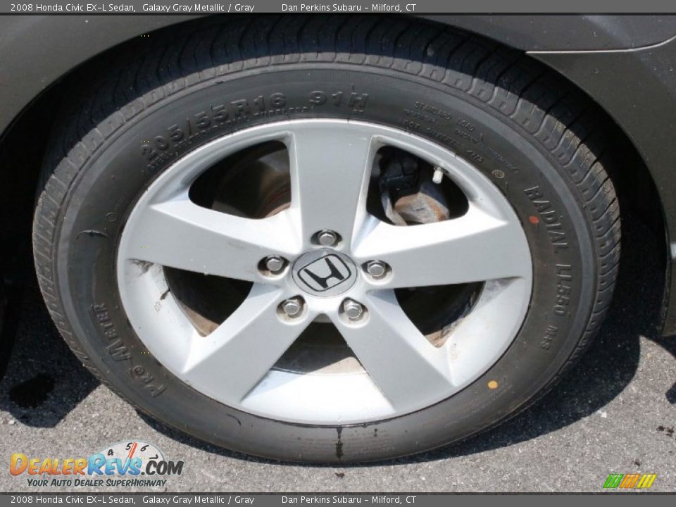 2008 Honda Civic EX-L Sedan Galaxy Gray Metallic / Gray Photo #23