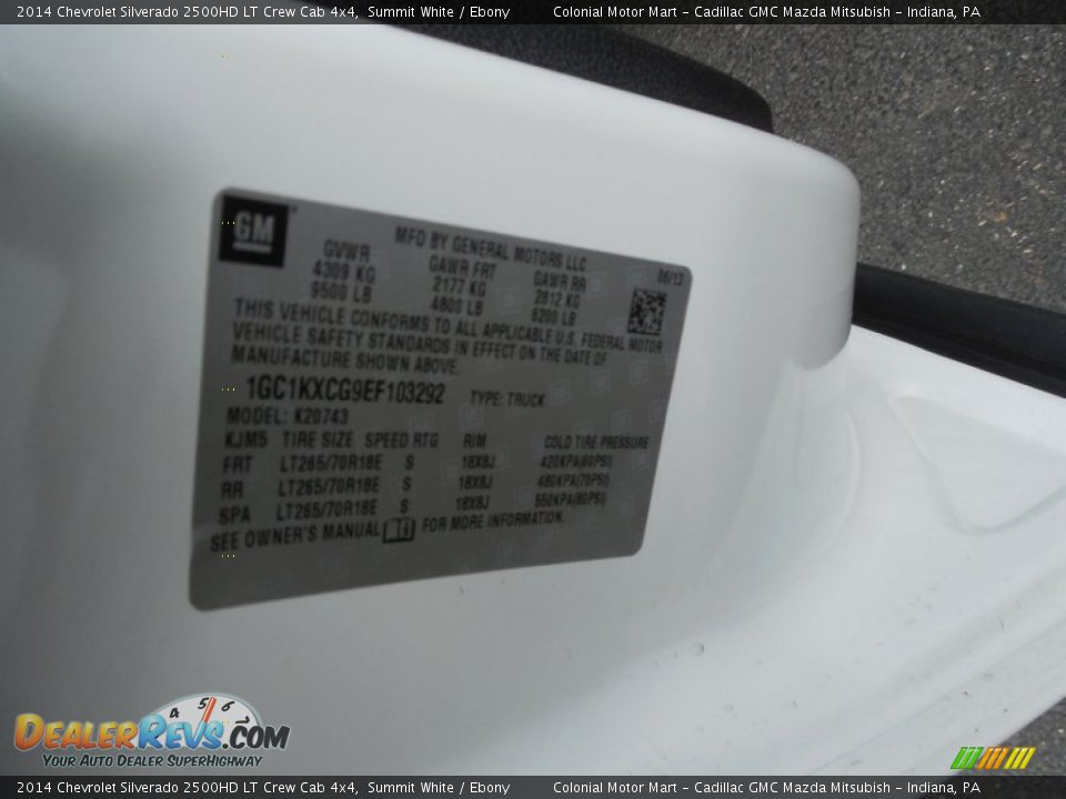 2014 Chevrolet Silverado 2500HD LT Crew Cab 4x4 Summit White / Ebony Photo #19