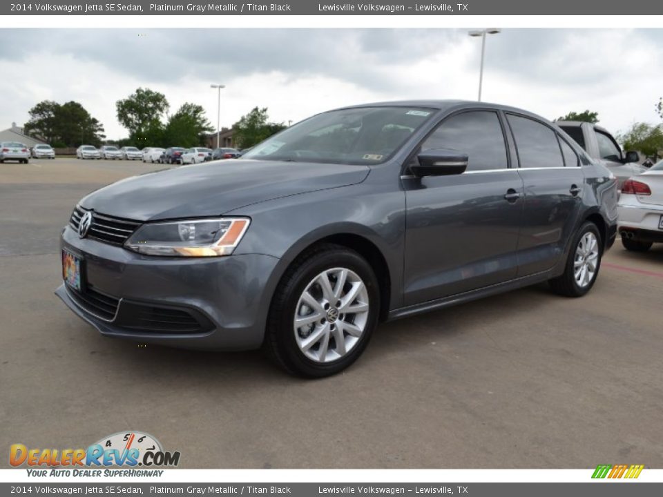 2014 Volkswagen Jetta SE Sedan Platinum Gray Metallic / Titan Black Photo #1