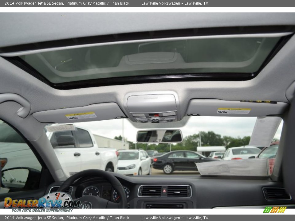 2014 Volkswagen Jetta SE Sedan Platinum Gray Metallic / Titan Black Photo #6
