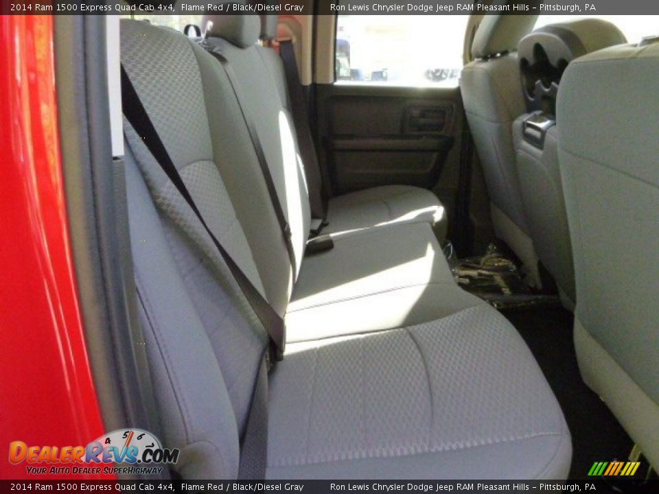 2014 Ram 1500 Express Quad Cab 4x4 Flame Red / Black/Diesel Gray Photo #13