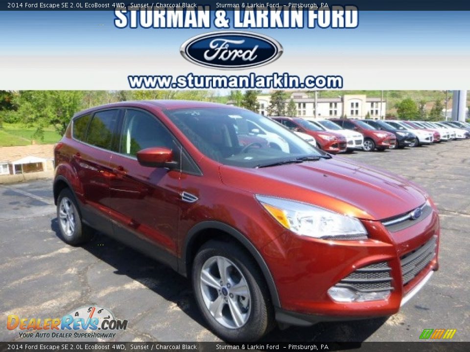 2014 Ford Escape SE 2.0L EcoBoost 4WD Sunset / Charcoal Black Photo #1