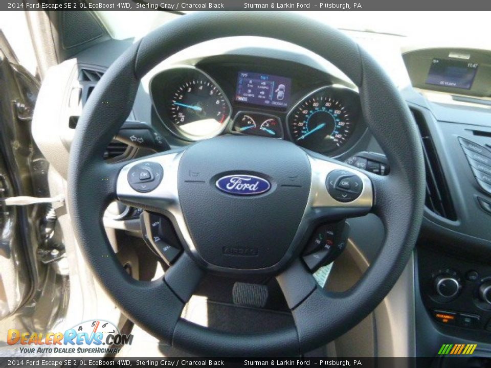 2014 Ford Escape SE 2.0L EcoBoost 4WD Sterling Gray / Charcoal Black Photo #12