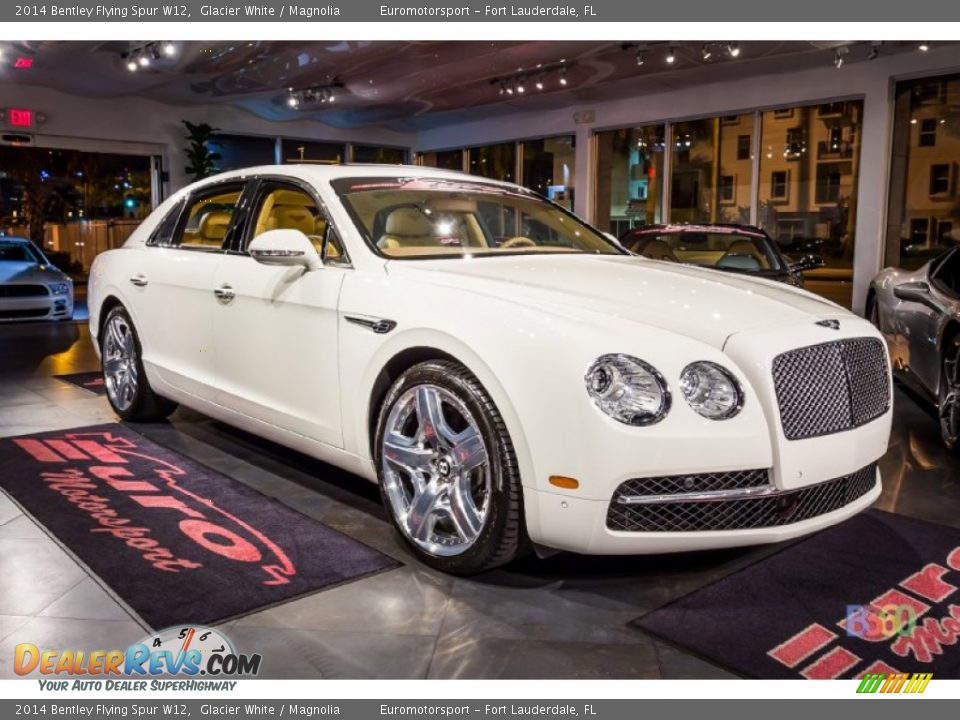 2014 Bentley Flying Spur W12 Glacier White / Magnolia Photo #3