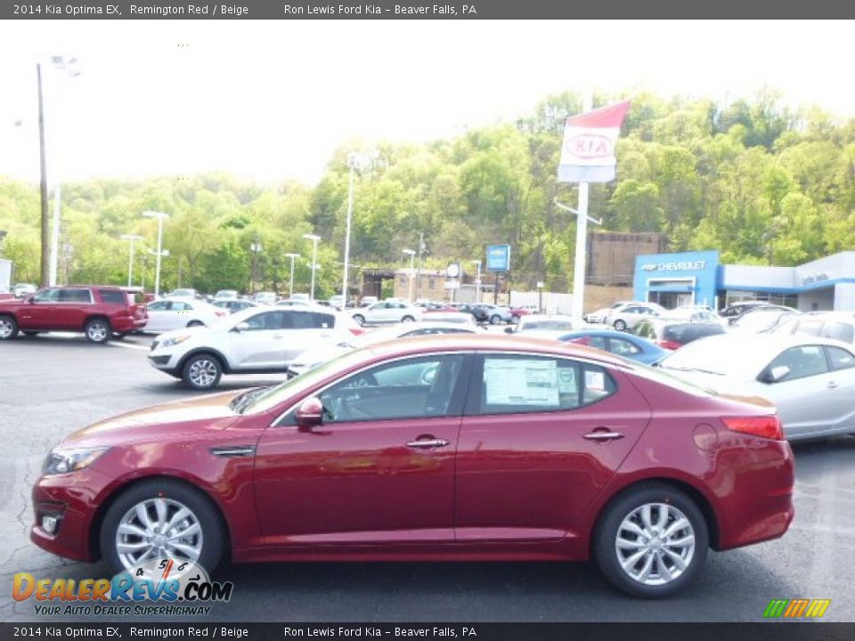 2014 Kia Optima EX Remington Red / Beige Photo #5