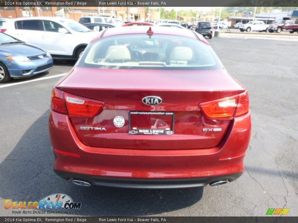 2014 Kia Optima EX Remington Red / Beige Photo #7