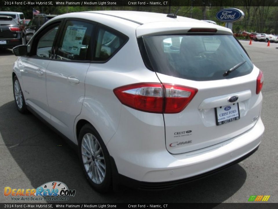 2014 Ford C-Max Hybrid SE White Platinum / Medium Light Stone Photo #2