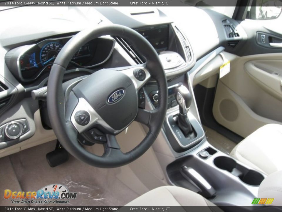 2014 Ford C-Max Hybrid SE White Platinum / Medium Light Stone Photo #3