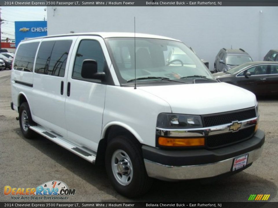 2014 Chevrolet Express 3500 Passenger LT Summit White / Medium Pewter Photo #3