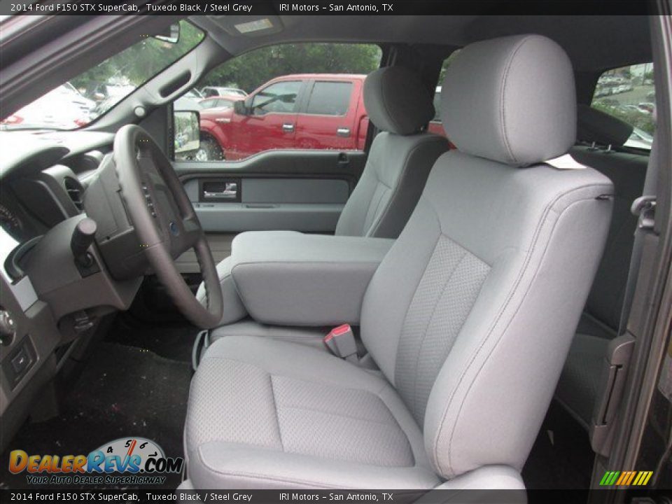 2014 Ford F150 STX SuperCab Tuxedo Black / Steel Grey Photo #9