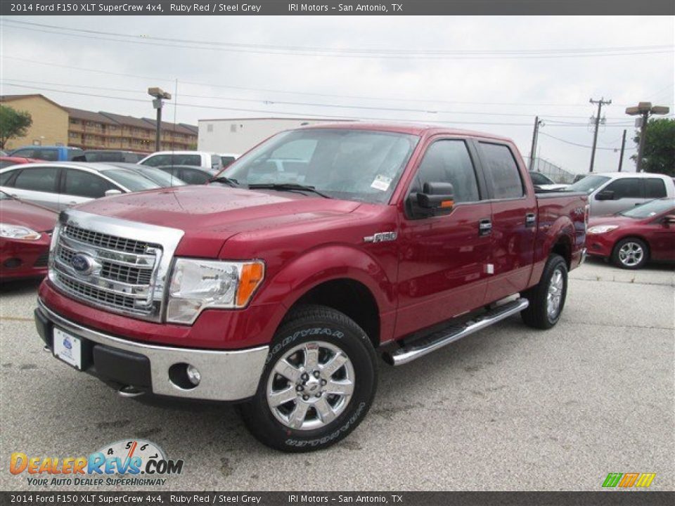 2014 Ford F150 XLT SuperCrew 4x4 Ruby Red / Steel Grey Photo #1