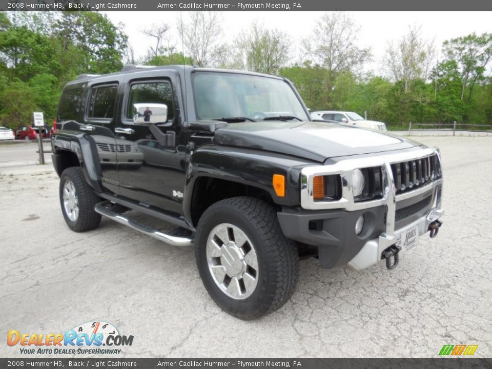 2008 Hummer H3 Black / Light Cashmere Photo #3