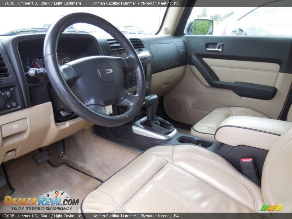 2008 Hummer H3 Black / Light Cashmere Photo #9