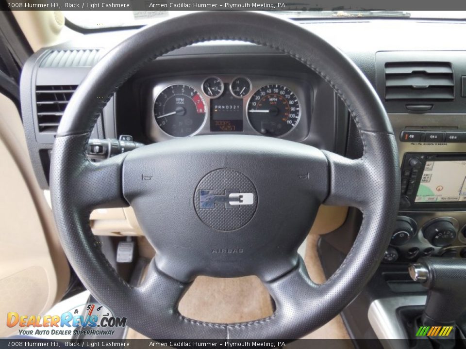 2008 Hummer H3 Black / Light Cashmere Photo #22