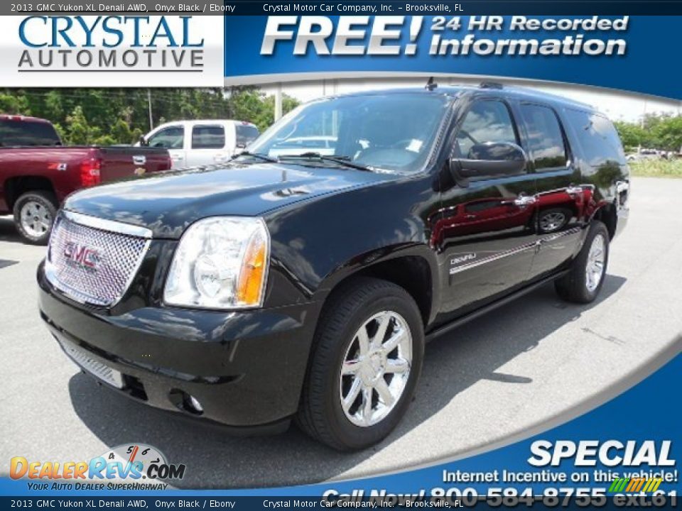 2013 GMC Yukon XL Denali AWD Onyx Black / Ebony Photo #1