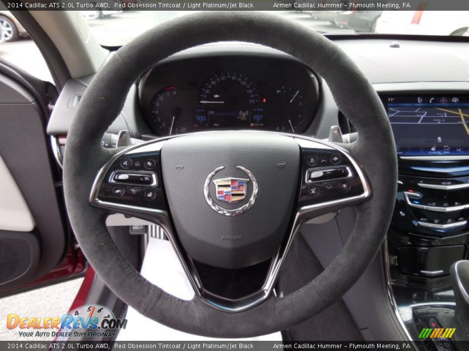 2014 Cadillac ATS 2.0L Turbo AWD Steering Wheel Photo #13