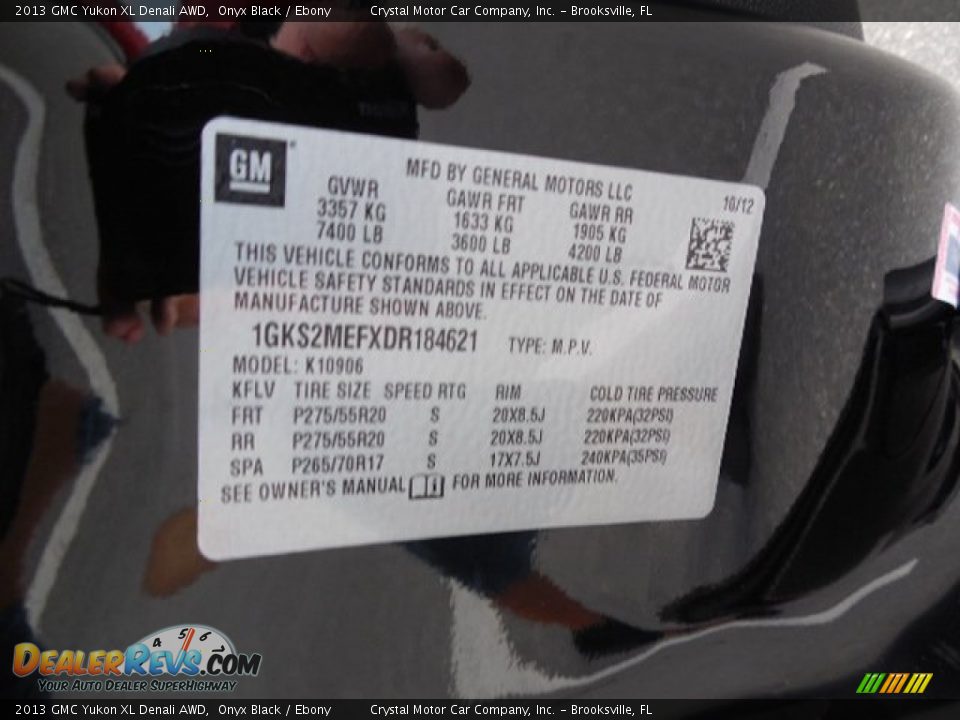 2013 GMC Yukon XL Denali AWD Onyx Black / Ebony Photo #26