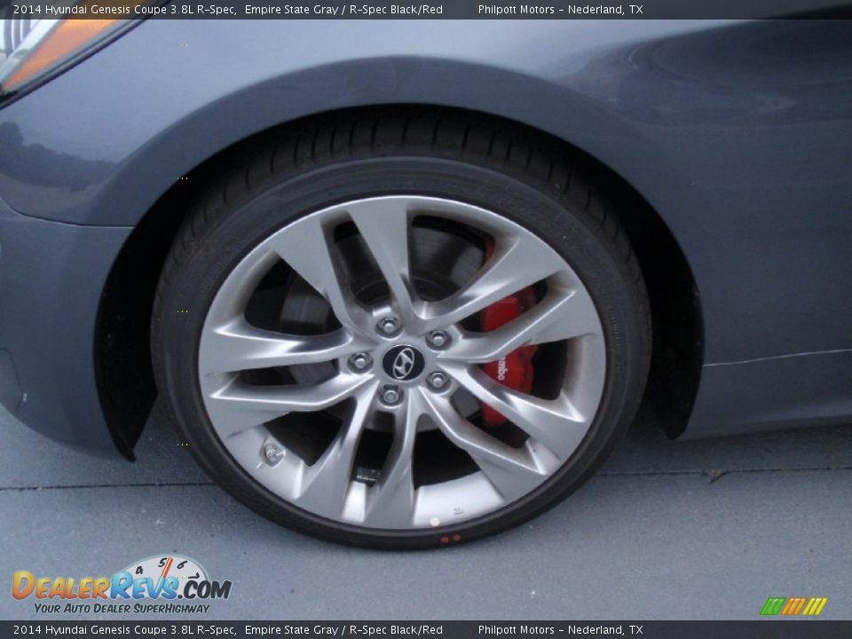 2014 Hyundai Genesis Coupe 3.8L R-Spec Empire State Gray / R-Spec Black/Red Photo #12