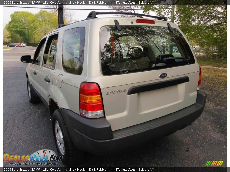 2003 Ford Escape XLS V6 4WD Gold Ash Metallic / Medium Dark Pebble Photo #4