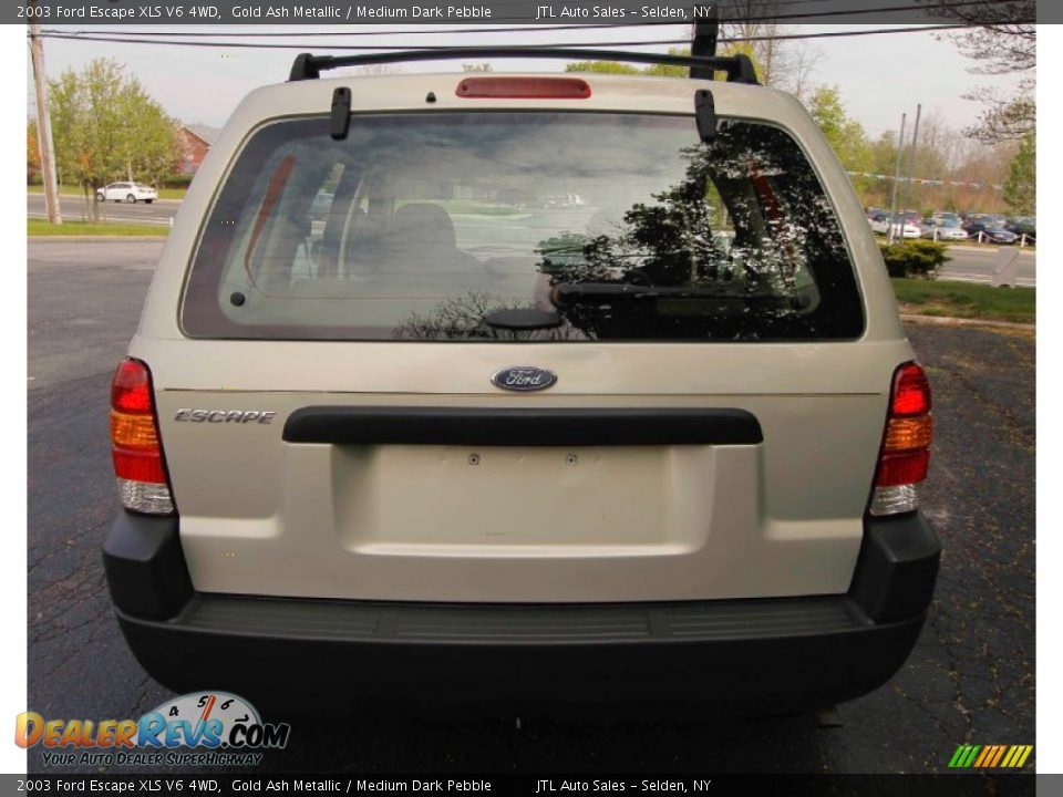 2003 Ford Escape XLS V6 4WD Gold Ash Metallic / Medium Dark Pebble Photo #5