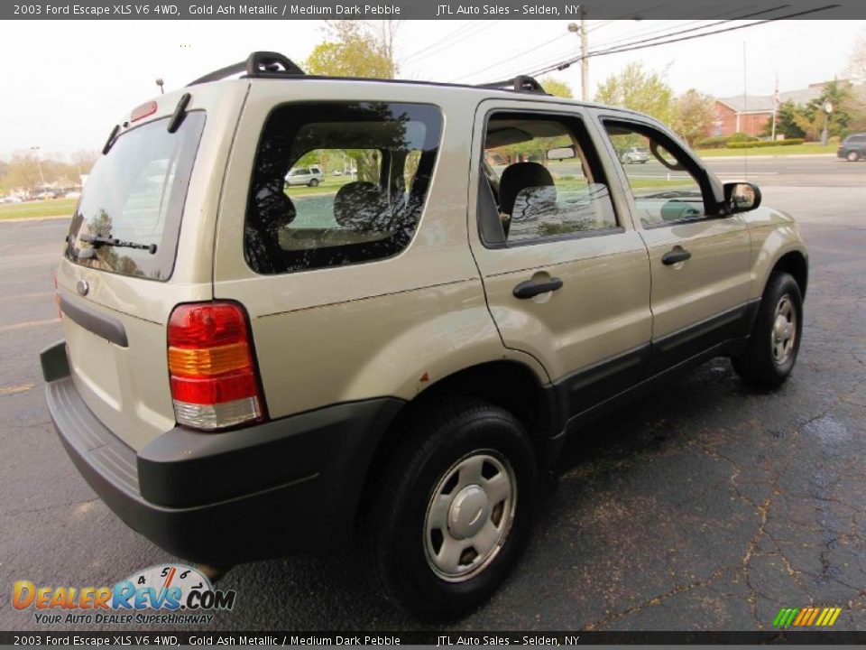 2003 Ford Escape XLS V6 4WD Gold Ash Metallic / Medium Dark Pebble Photo #7