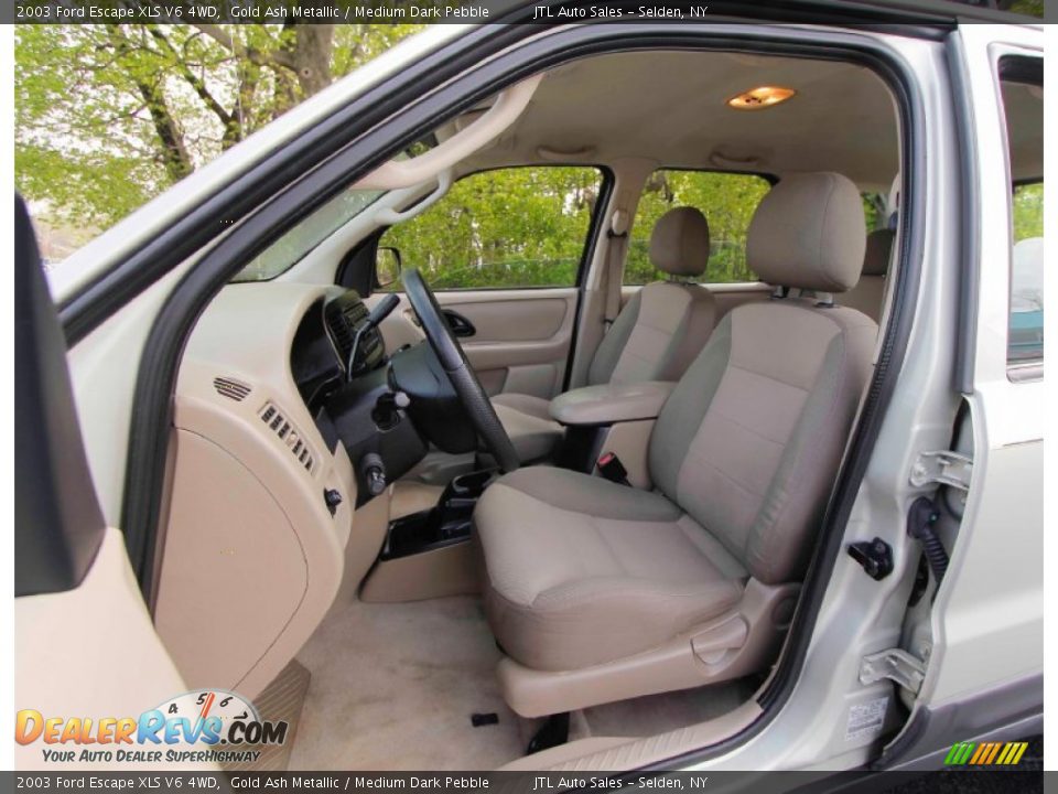 2003 Ford Escape XLS V6 4WD Gold Ash Metallic / Medium Dark Pebble Photo #11
