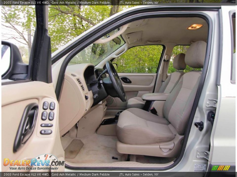 2003 Ford Escape XLS V6 4WD Gold Ash Metallic / Medium Dark Pebble Photo #12