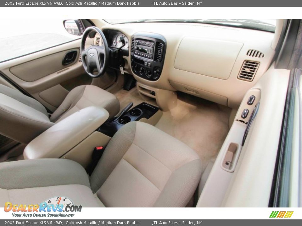 2003 Ford Escape XLS V6 4WD Gold Ash Metallic / Medium Dark Pebble Photo #14
