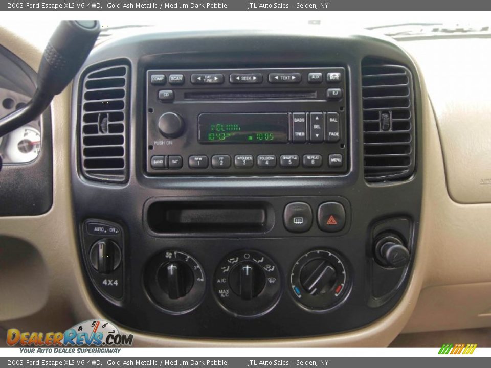 2003 Ford Escape XLS V6 4WD Gold Ash Metallic / Medium Dark Pebble Photo #15