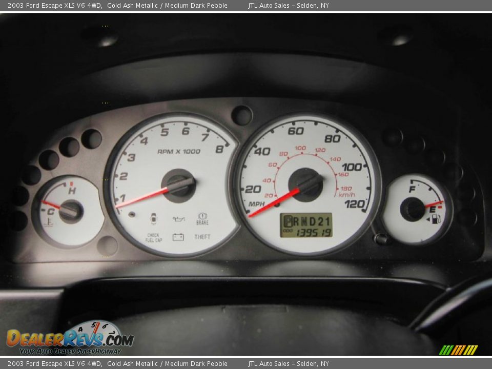 2003 Ford Escape XLS V6 4WD Gold Ash Metallic / Medium Dark Pebble Photo #18