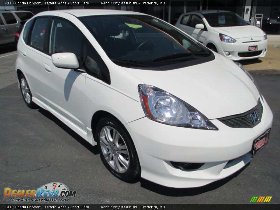 2010 Honda Fit Sport Taffeta White / Sport Black Photo #1
