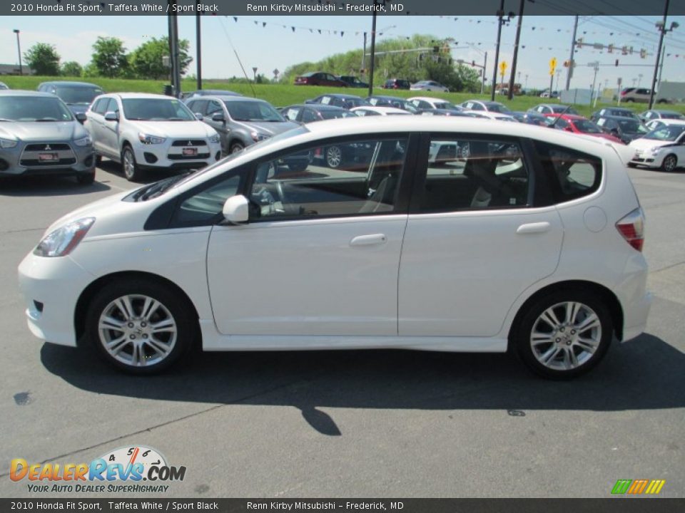 2010 Honda Fit Sport Taffeta White / Sport Black Photo #4