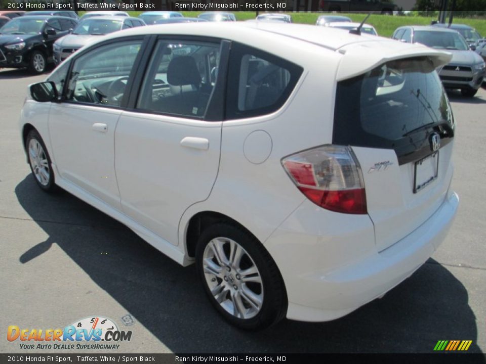 2010 Honda Fit Sport Taffeta White / Sport Black Photo #5