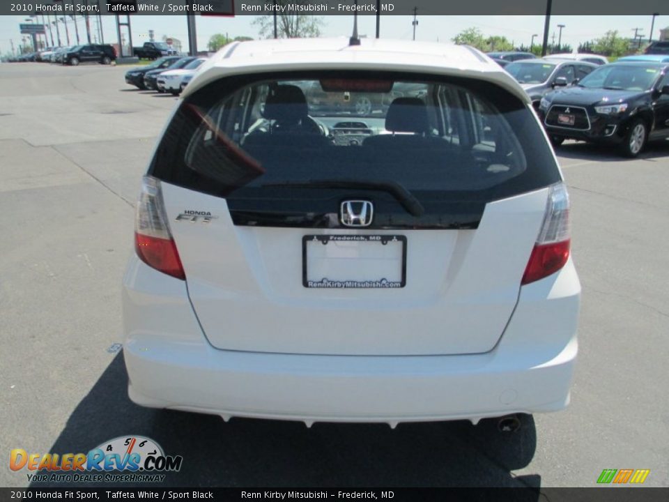 2010 Honda Fit Sport Taffeta White / Sport Black Photo #6