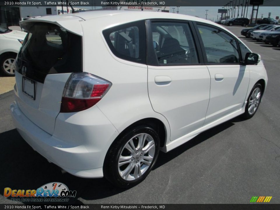 2010 Honda Fit Sport Taffeta White / Sport Black Photo #7