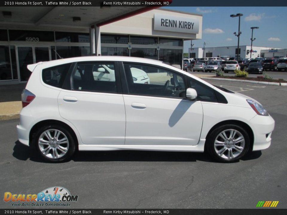 2010 Honda Fit Sport Taffeta White / Sport Black Photo #8