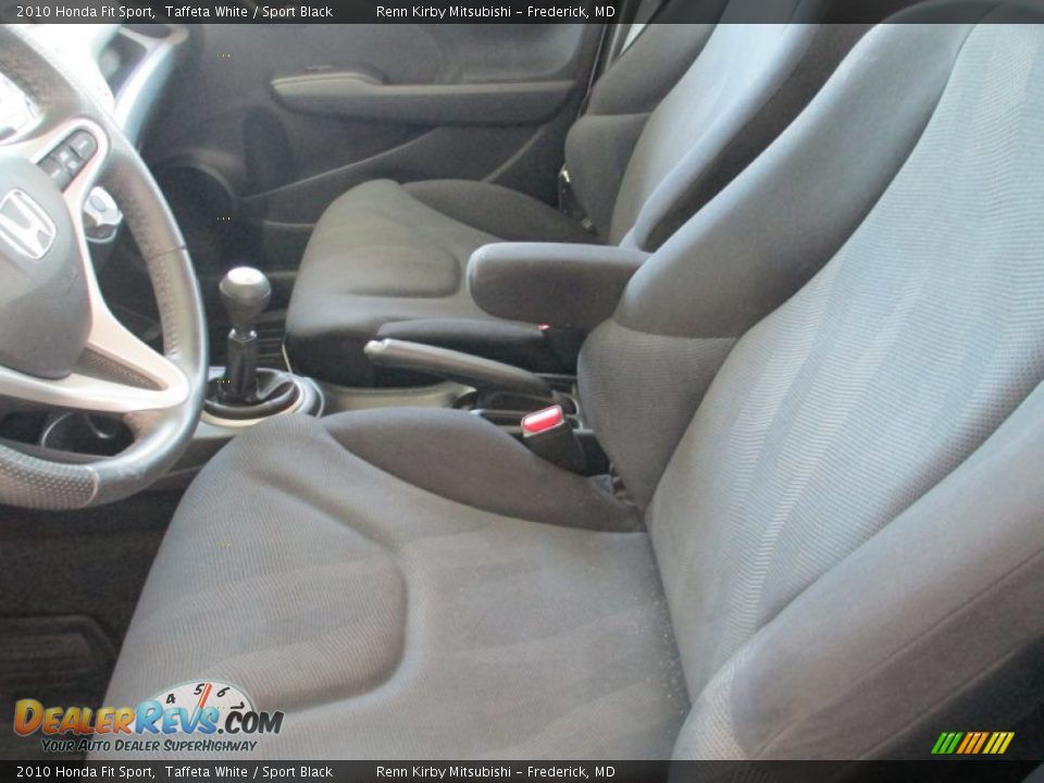 2010 Honda Fit Sport Taffeta White / Sport Black Photo #10