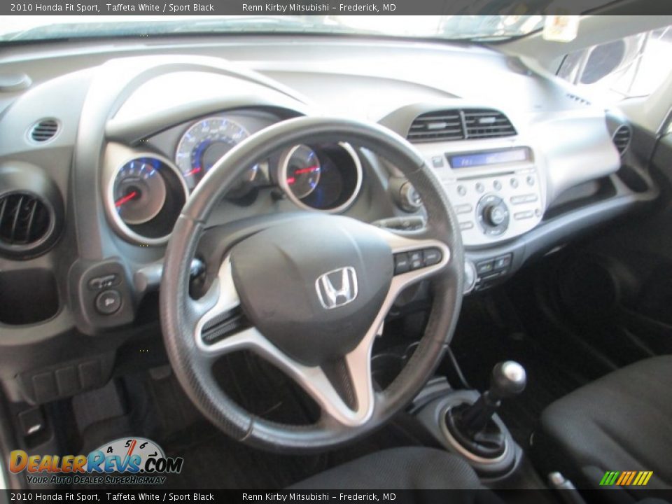 2010 Honda Fit Sport Taffeta White / Sport Black Photo #11