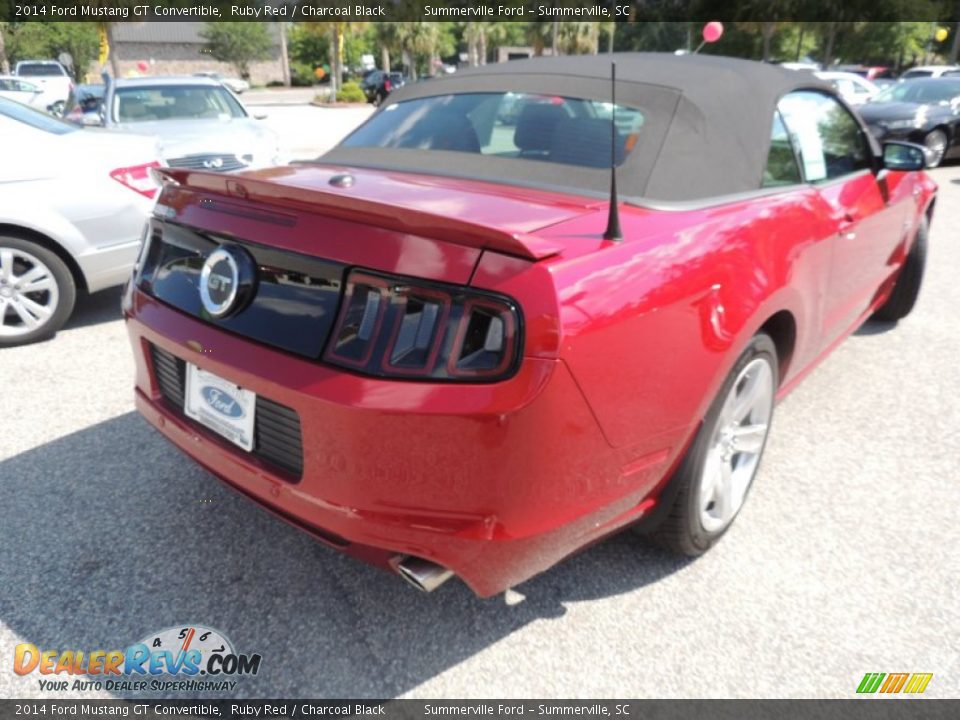 2014 Ford Mustang GT Convertible Ruby Red / Charcoal Black Photo #11