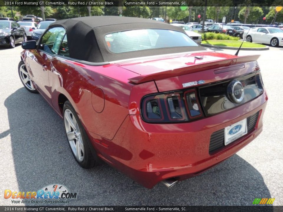 2014 Ford Mustang GT Convertible Ruby Red / Charcoal Black Photo #12