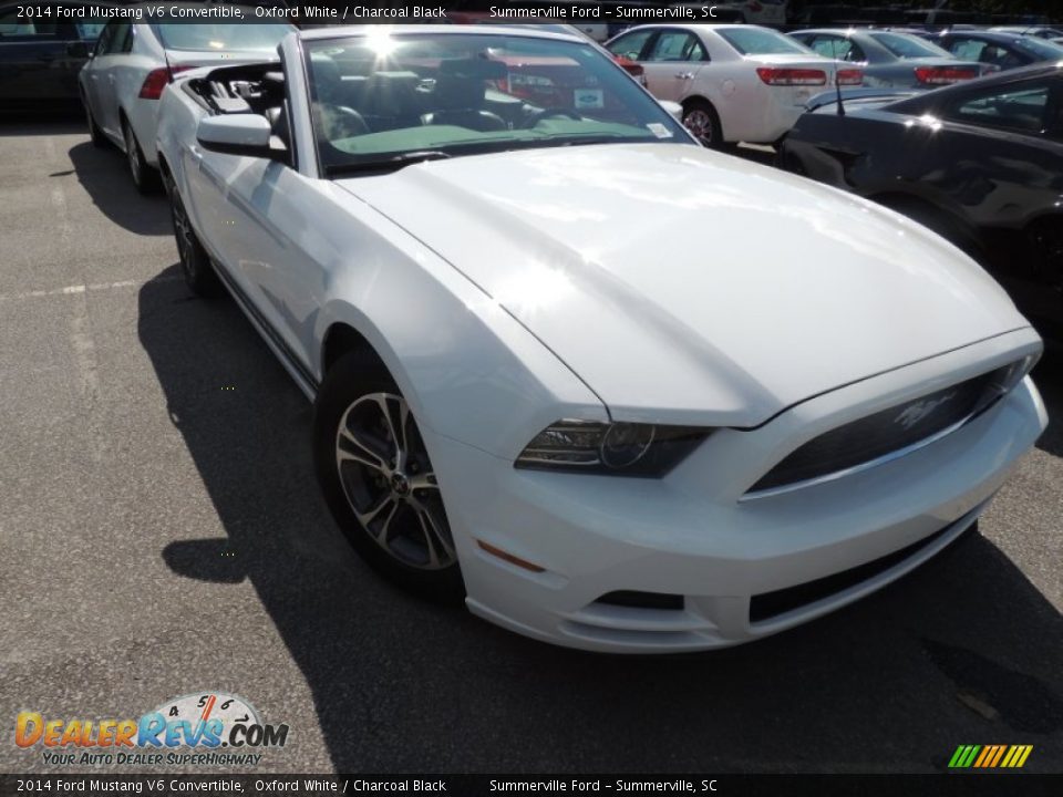2014 Ford Mustang V6 Convertible Oxford White / Charcoal Black Photo #1