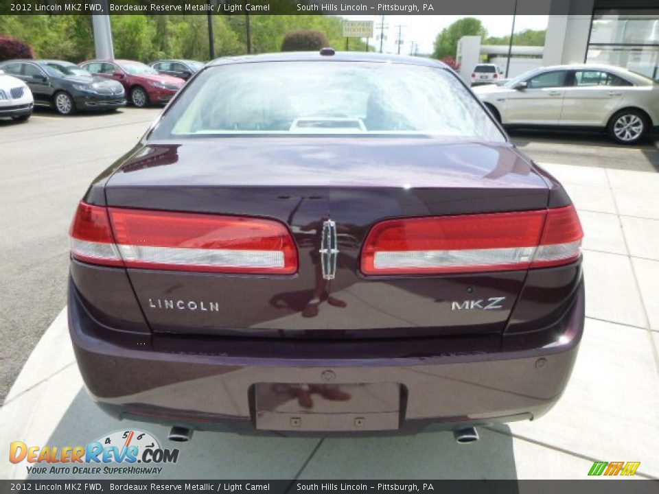 2012 Lincoln MKZ FWD Bordeaux Reserve Metallic / Light Camel Photo #4