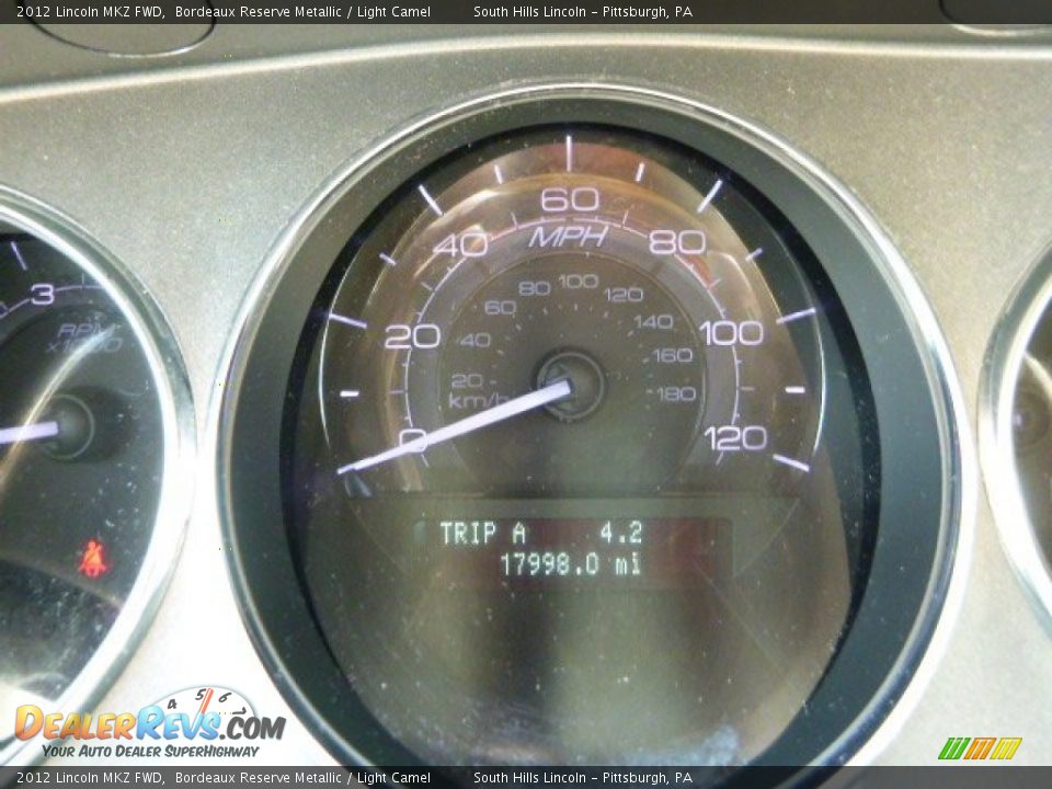 2012 Lincoln MKZ FWD Bordeaux Reserve Metallic / Light Camel Photo #25