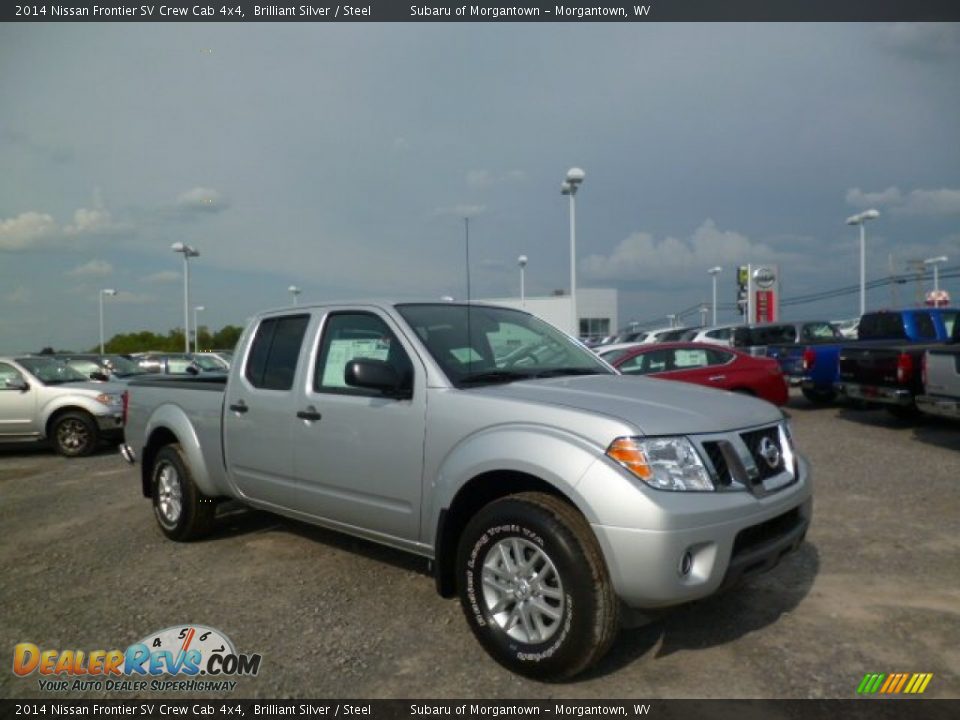 2014 Nissan Frontier SV Crew Cab 4x4 Brilliant Silver / Steel Photo #1