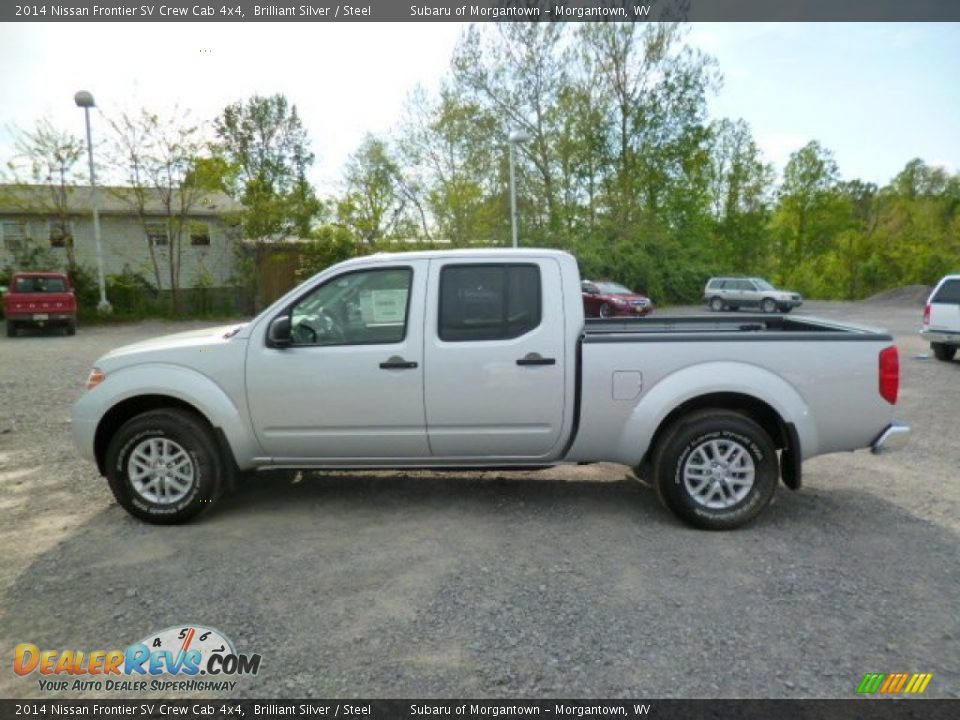 2014 Nissan Frontier SV Crew Cab 4x4 Brilliant Silver / Steel Photo #4