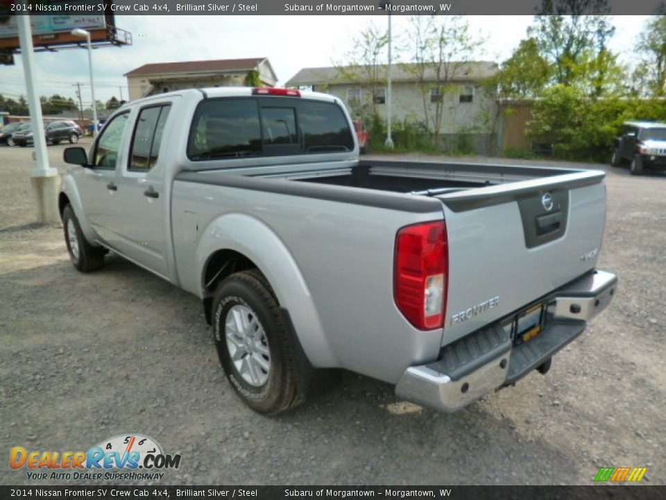 2014 Nissan Frontier SV Crew Cab 4x4 Brilliant Silver / Steel Photo #5