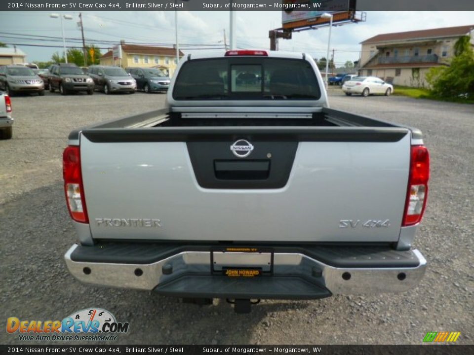 2014 Nissan Frontier SV Crew Cab 4x4 Brilliant Silver / Steel Photo #6