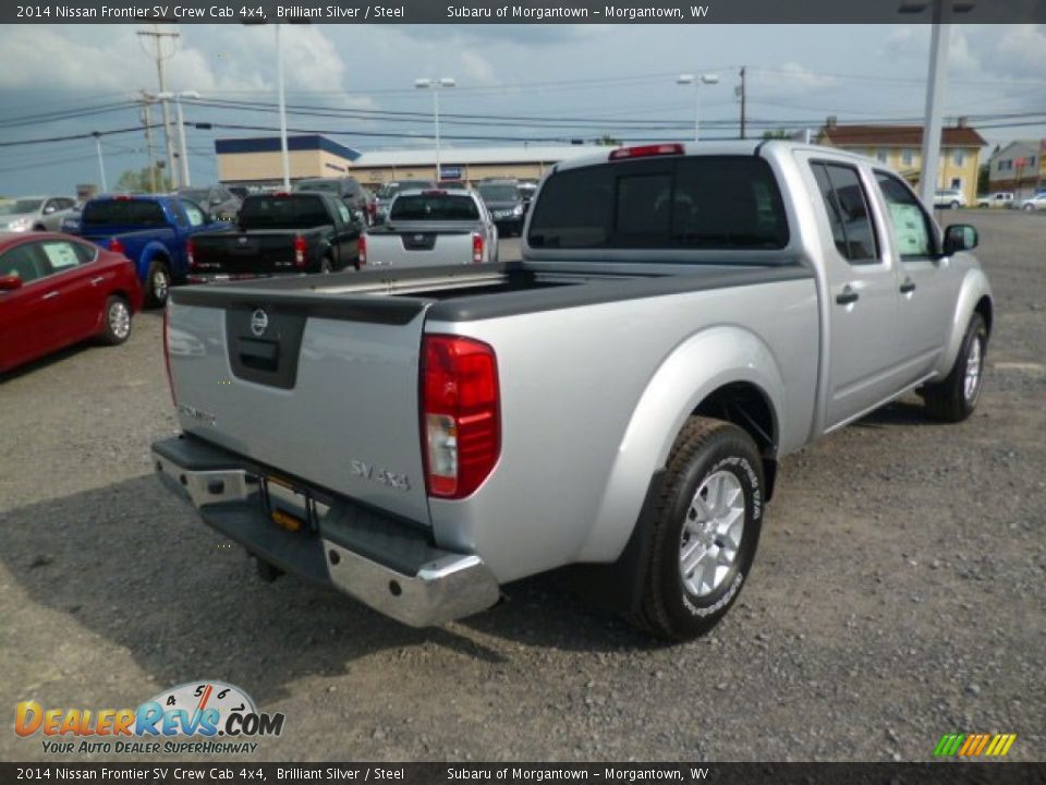 2014 Nissan Frontier SV Crew Cab 4x4 Brilliant Silver / Steel Photo #7