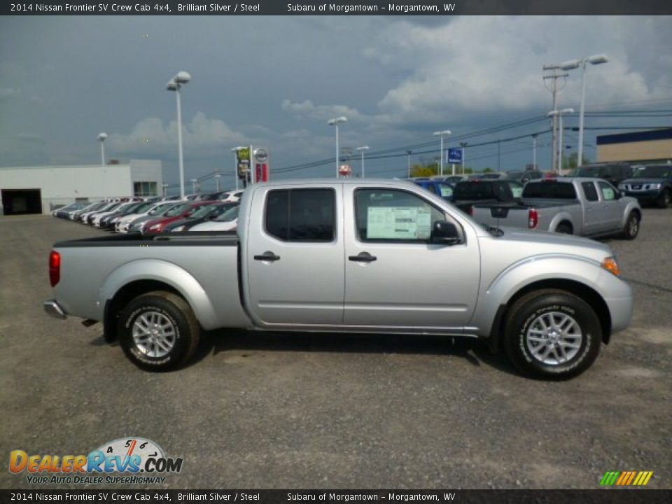 2014 Nissan Frontier SV Crew Cab 4x4 Brilliant Silver / Steel Photo #8