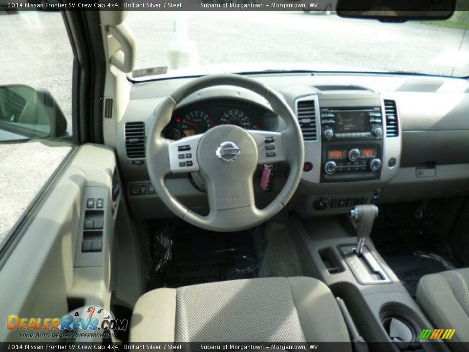 2014 Nissan Frontier SV Crew Cab 4x4 Brilliant Silver / Steel Photo #14